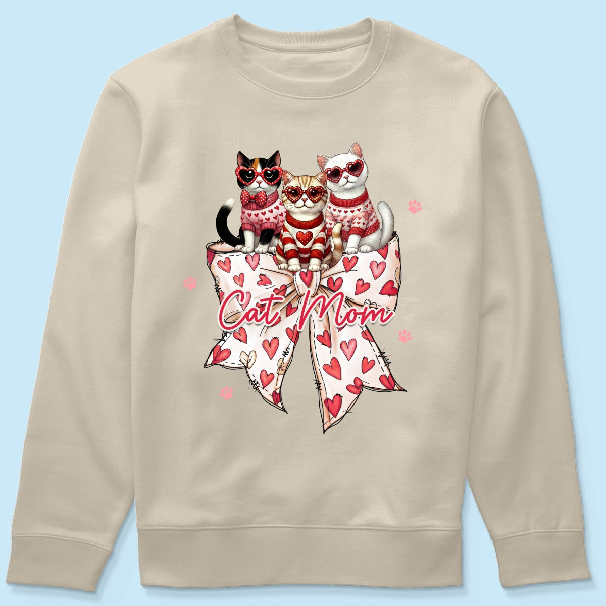 Coquette Bow  Cat Personalized Shirt, Gift for Cat Moms