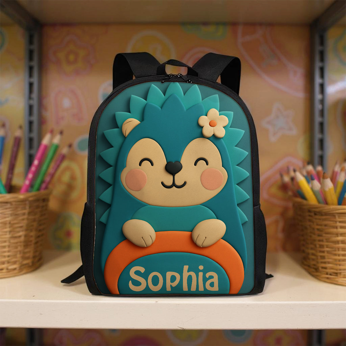 Monogram Animal Theme Personalized Kid Backpack, Back to School Backpack for Boys, Girls, 12 Different Designs