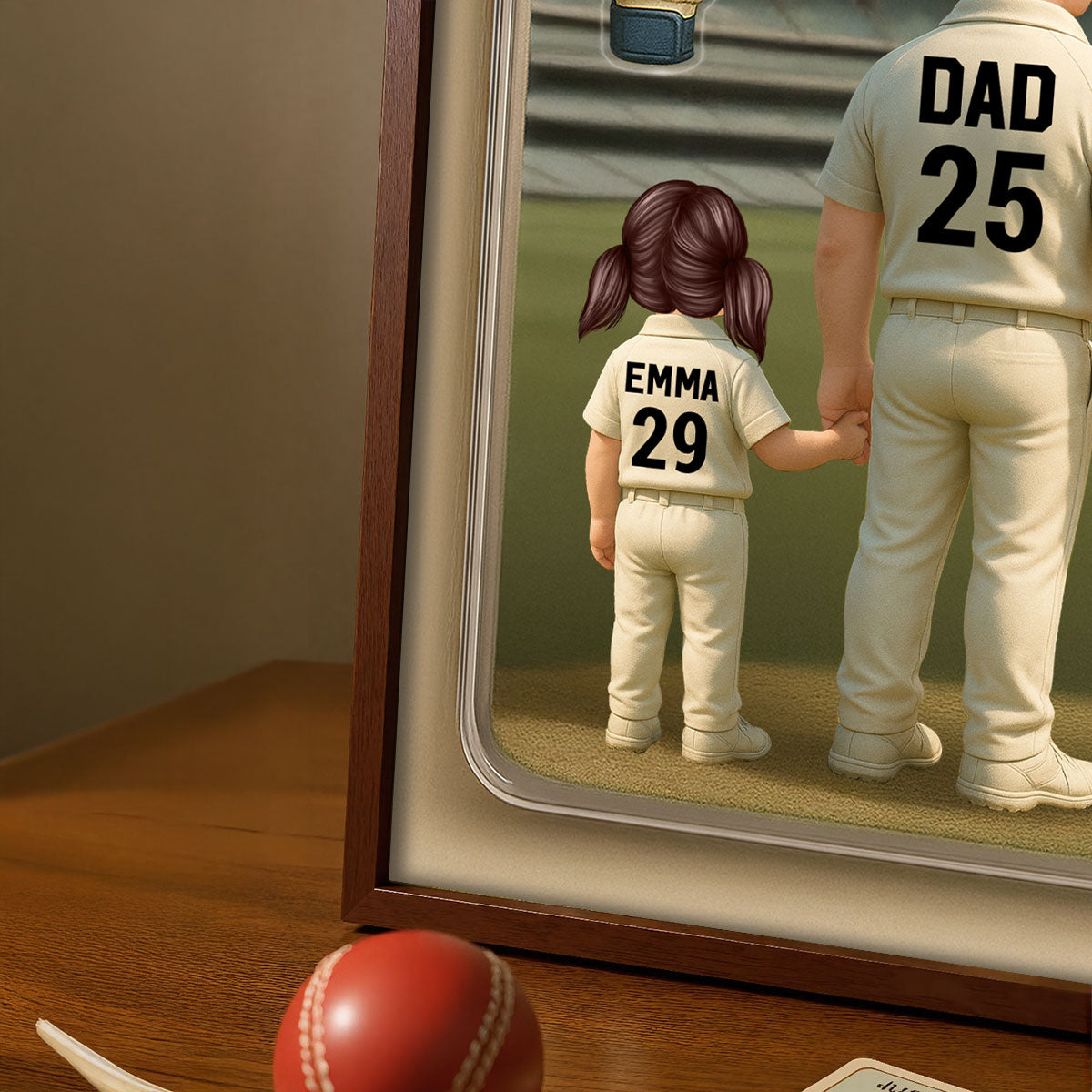 Hit A Six With The Best Dad Cricket Dad Personalized Poster, Father's Day Gift For Husband, Dad