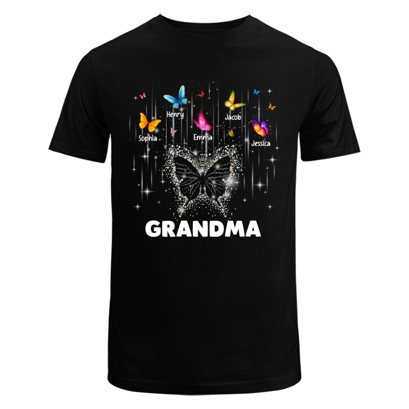 Twinkle Butterflies Mom Grandma Personalized Shirt