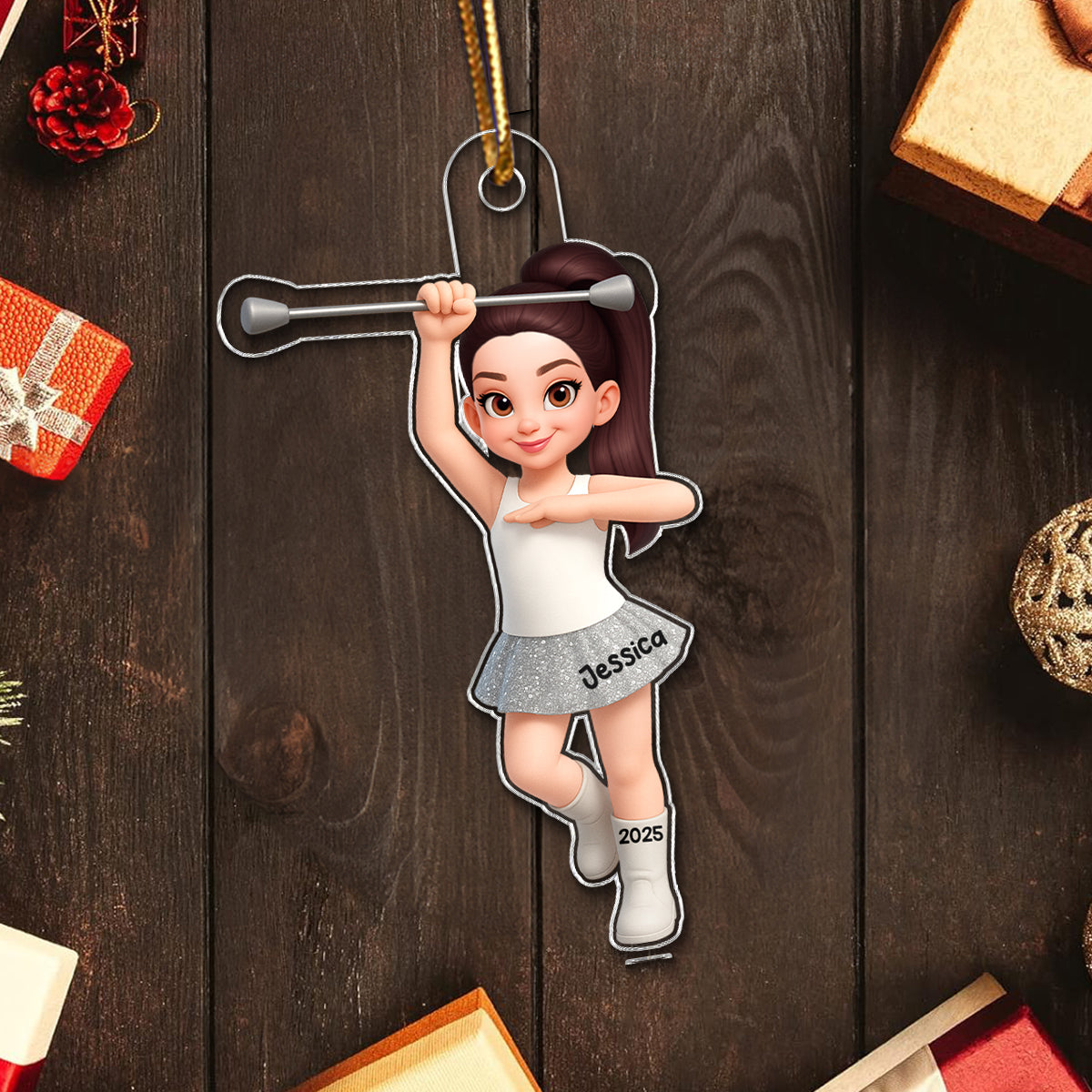 3D Effect Marching Band - Personalized Acrylic Car Hanger - Gift For Granddaughter, Grandson, Daughter, Son, Teen, Kid