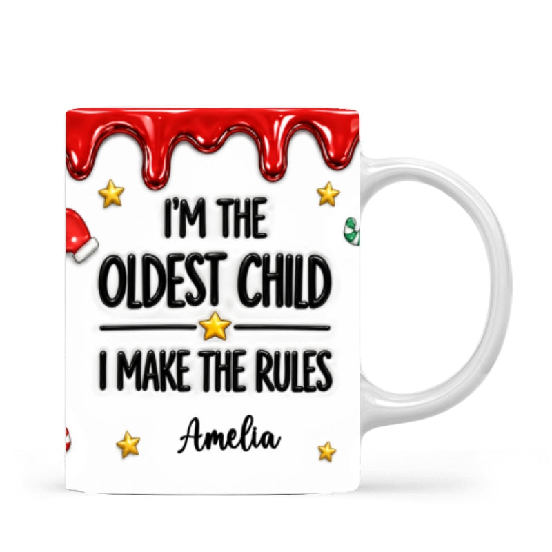 Custom Who Make the Rules - Personalized Mug - Funny Christmas Gift for Sisters, Brothers, Siblings