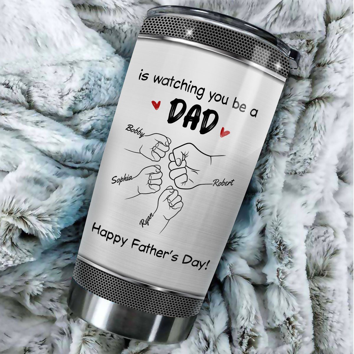 From Mom To Son Watching You Be A Dad Personalized Tumbler, Gift For Son
