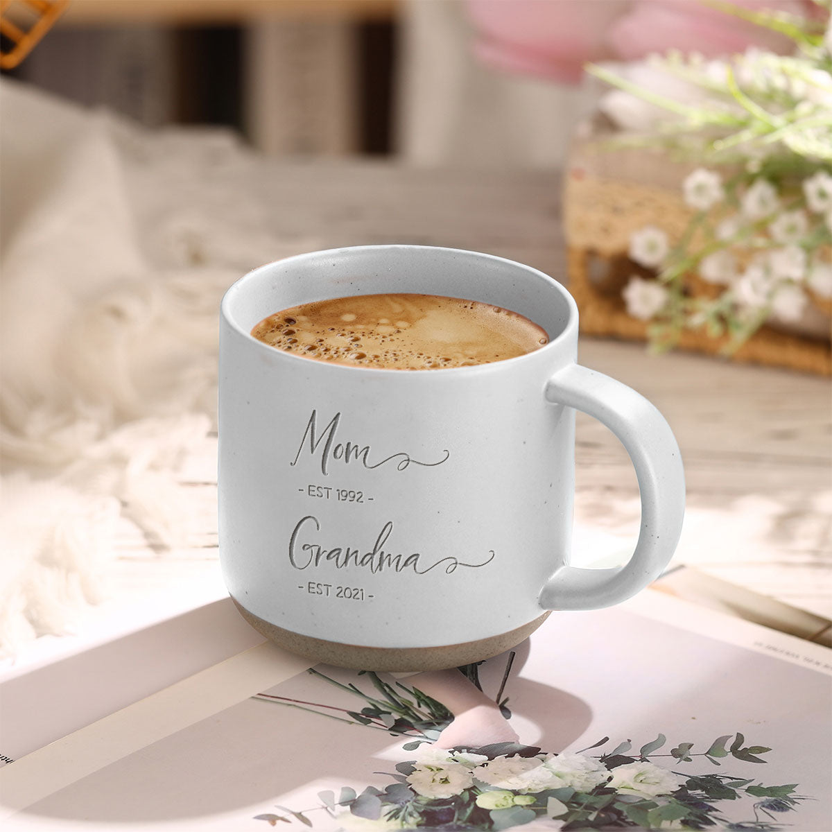 Mom Grandma Great Grandma Personalized Pottery Mug
