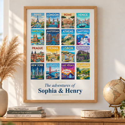 Our Adventures The Places You Visited - Personalized Poster - Traveling Destination Wall Art, Home Decor Gift For Traveling Lovers