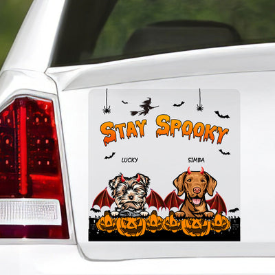 Little Monsters On Board Devil Dogs Halloween Decor Personalized Decal