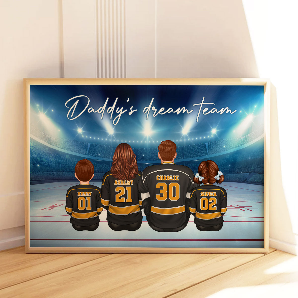 Hockey Team - Personalized Poster - Gift For Dad, Gift For Husband, Gift For Grandpa