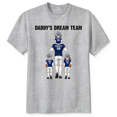 American Football Fan Dad Dream Team Personalized Shirt