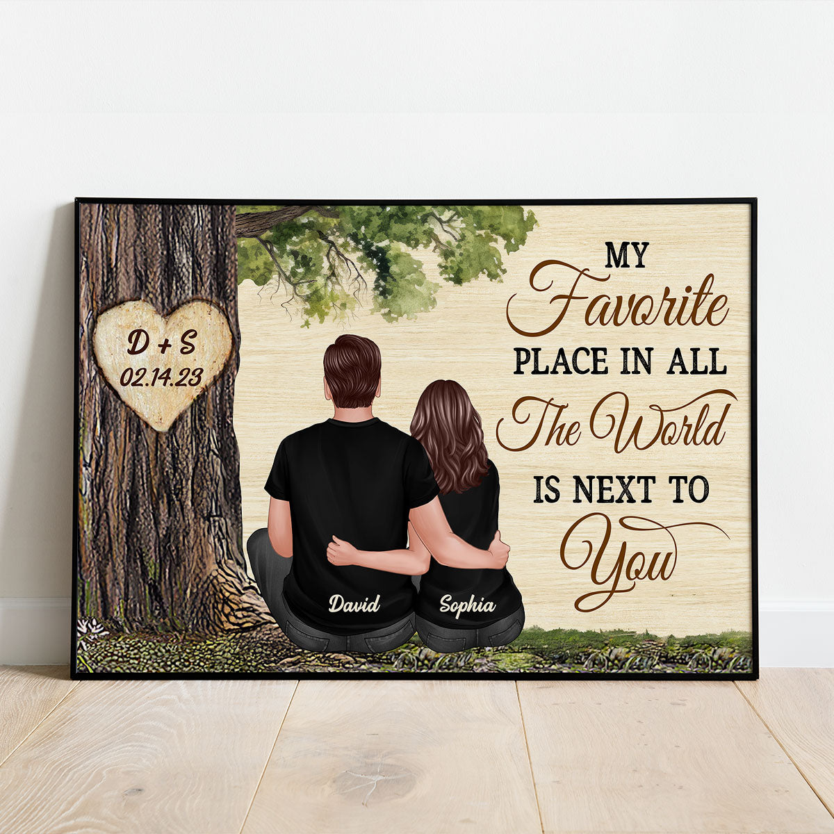 Personalized Couple Poster, Favorite Place Is Next To You,  Gift, Anniversary Gift for Couples, for Him, for Her