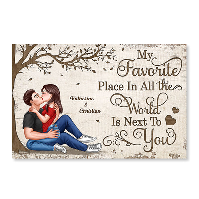 Favorite Place In All The World Sexy Couple Back View Personalized Poster