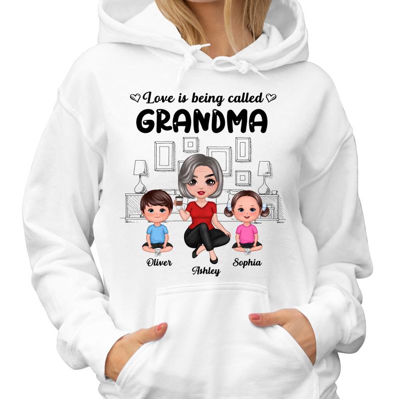 Outline Background In House Best Grandma Ever Personalized Shirt