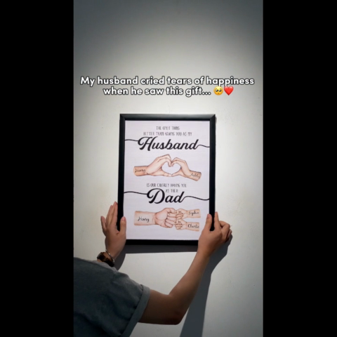 The Only Thing Better Husband Dad Hands - Personalized Poster - Gift For Dad, Gift For Husband, Gift For Grandpa