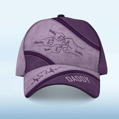 Daddy's Team Fist Bump - Personalized Classic Cap - Gift For Dad, Gift For Husband, Gift For Grandpa