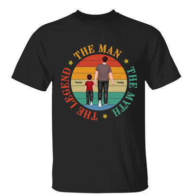 Dad Granpa Back View The Man The Myth The Legend Personalized Shirt