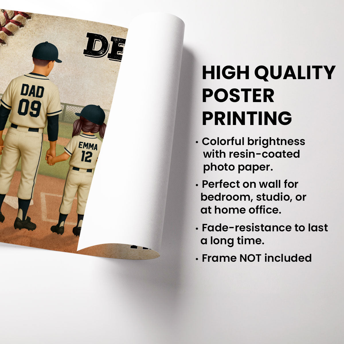 We Hit A Home Run Scoring You As Our Dad Baseball Dad Personalized Poster