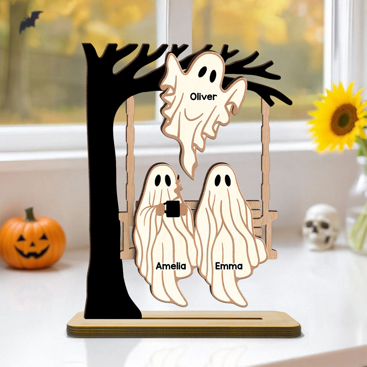 Ghost Friends We're Friends Until We Die Personalized Standing Wooden Plaque