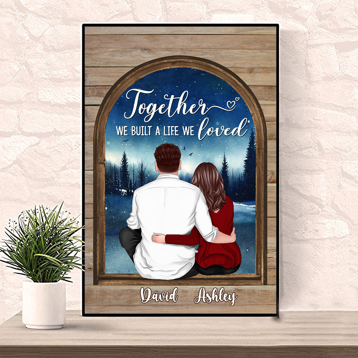 Couple Sitting At Window You & Me We Got This Personalized Vertical Poster