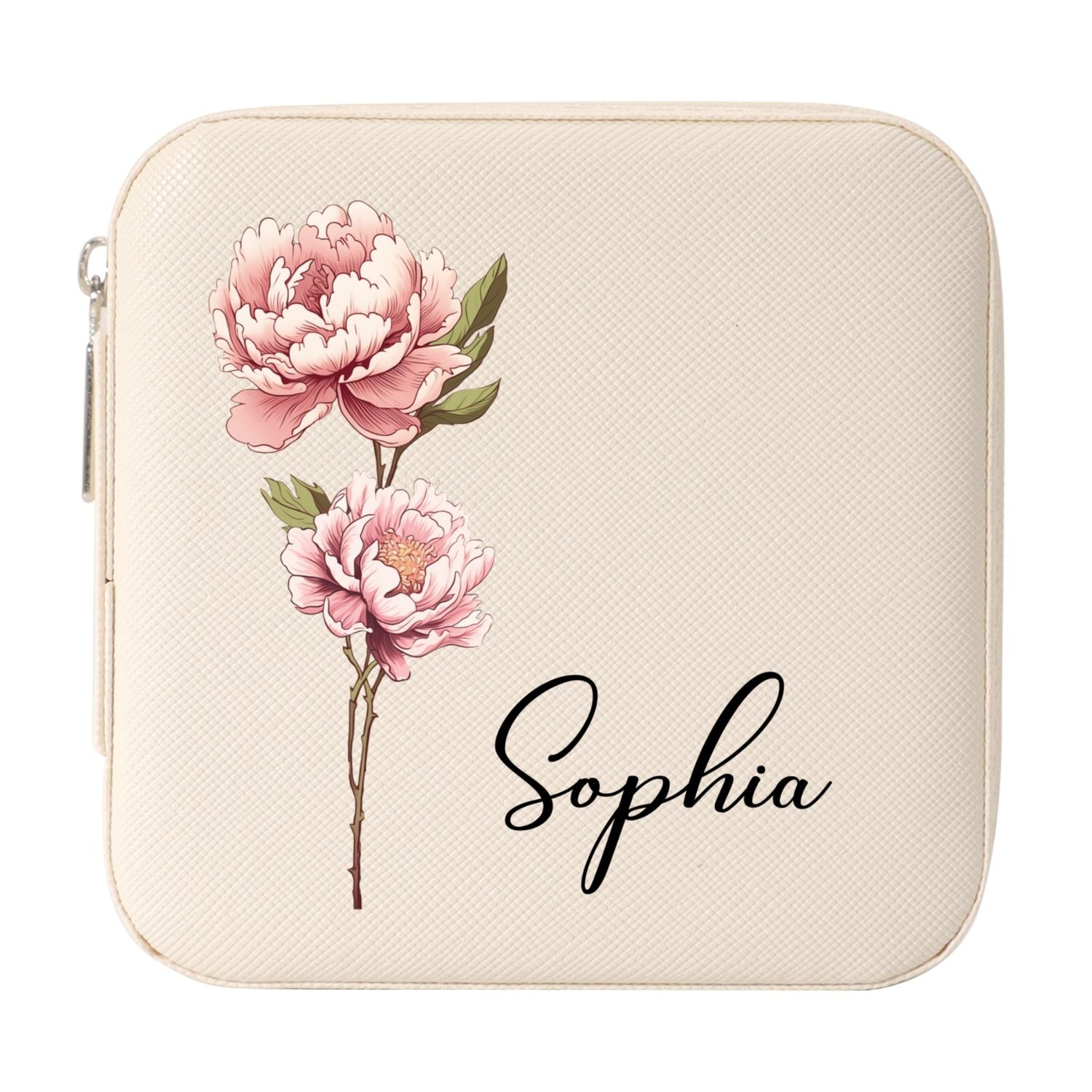 Woman Birth Month Flower Personalized Jewelry Box, Birthday Gift, Gift For Mom, Grandma