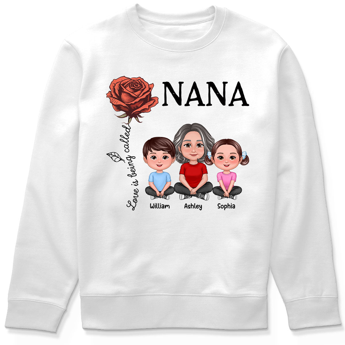 Love Is Being Called Grandma Birth Month Flower Personalized Shirt