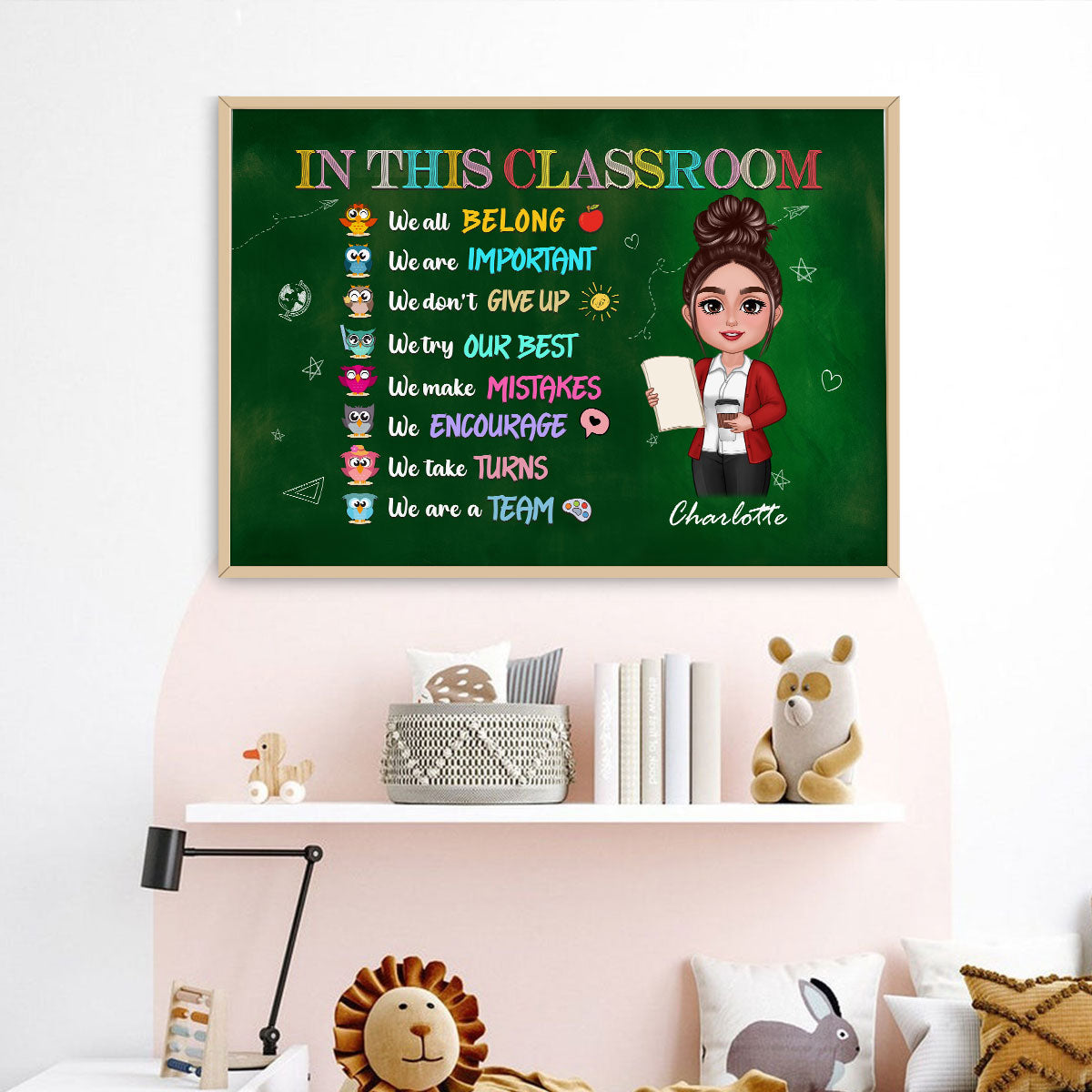 Cute Owls In This Classroom Teacher Personalized Poster