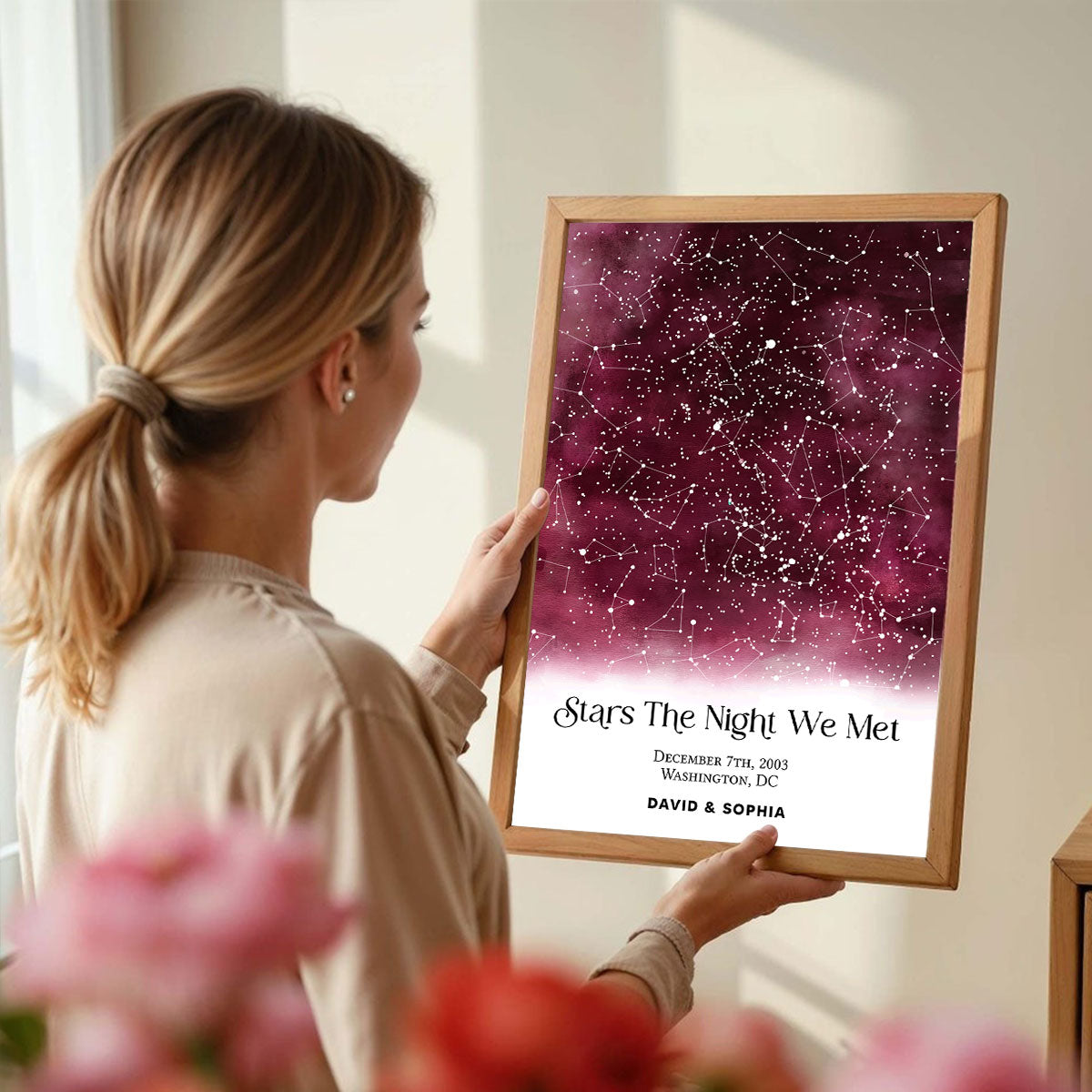 Stars The Night We Met, Unique Night Sky Map By Date & Location, Personalized Star Map Poster, Where It All Began Gift, Gift for him & for her