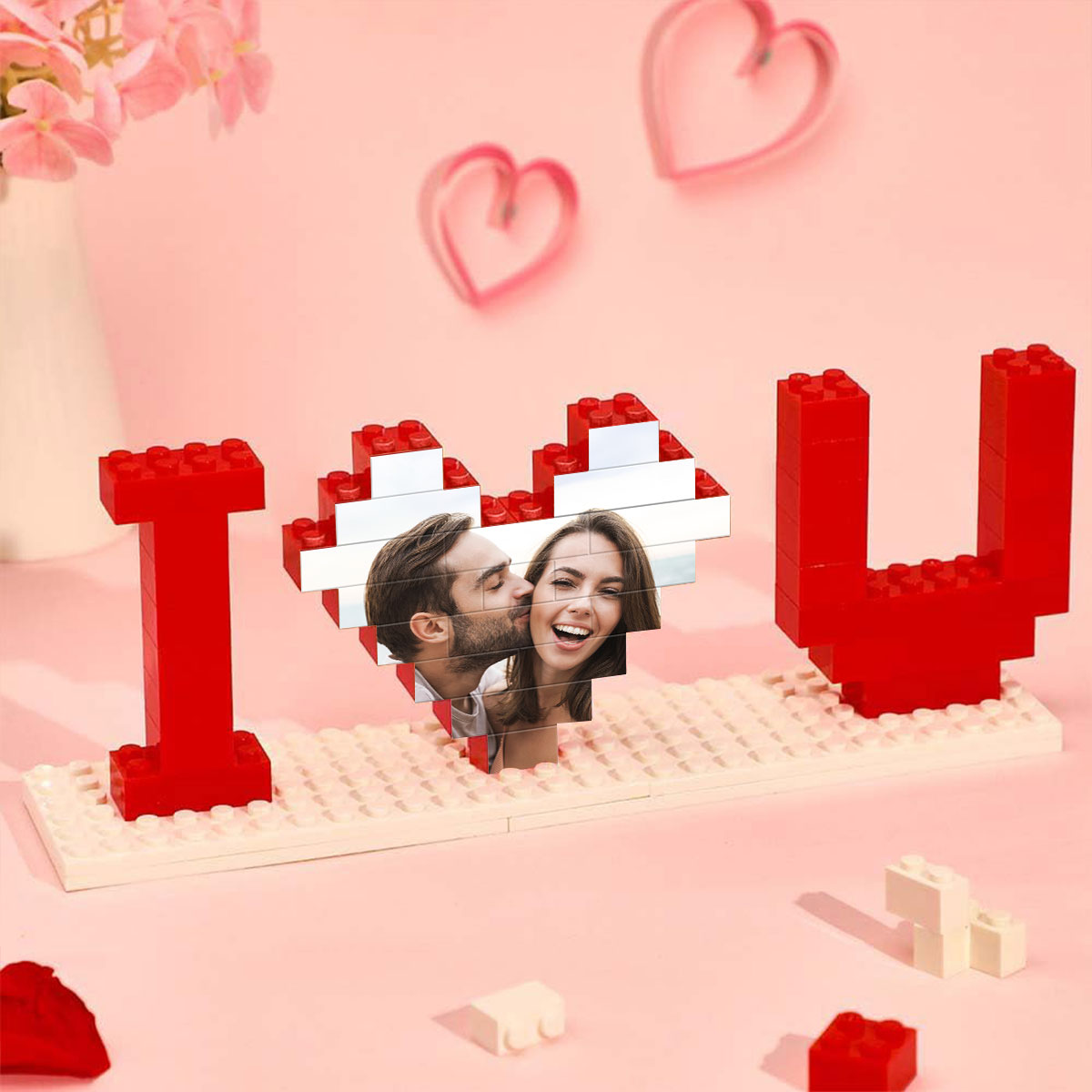 Personalized Building Blocks Puzzle, Custom Photo Puzzle, I Love You Block Puzzle, Gift for Him, Gift for Her