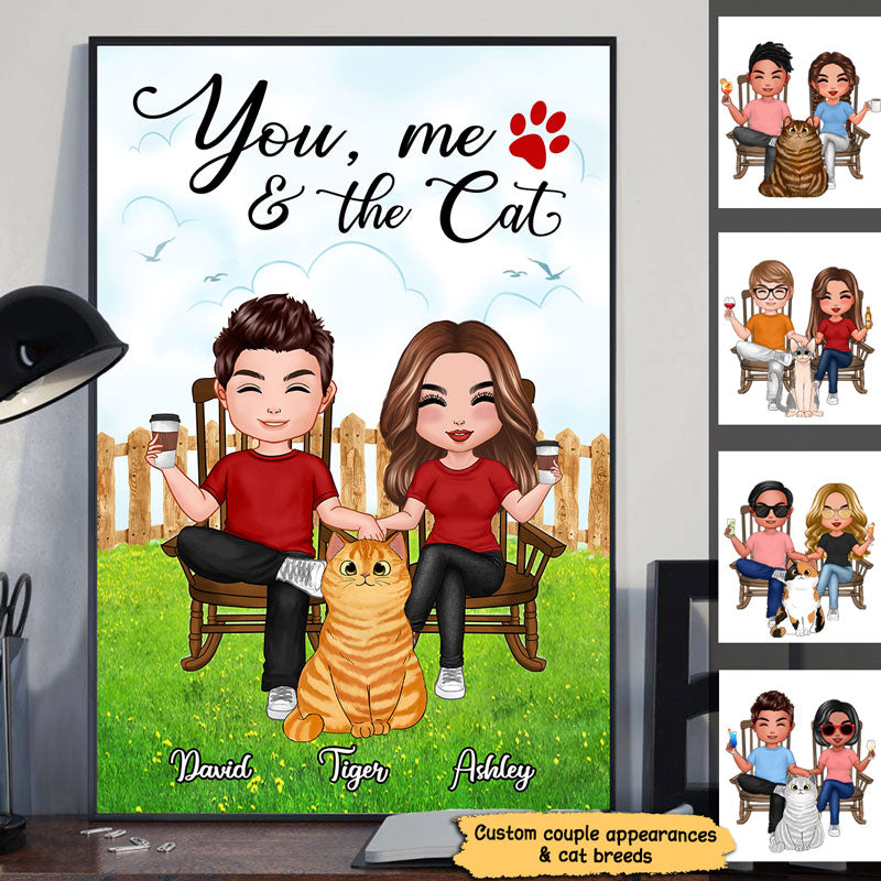 Doll Couple And The Cats Standing Personalized Poster