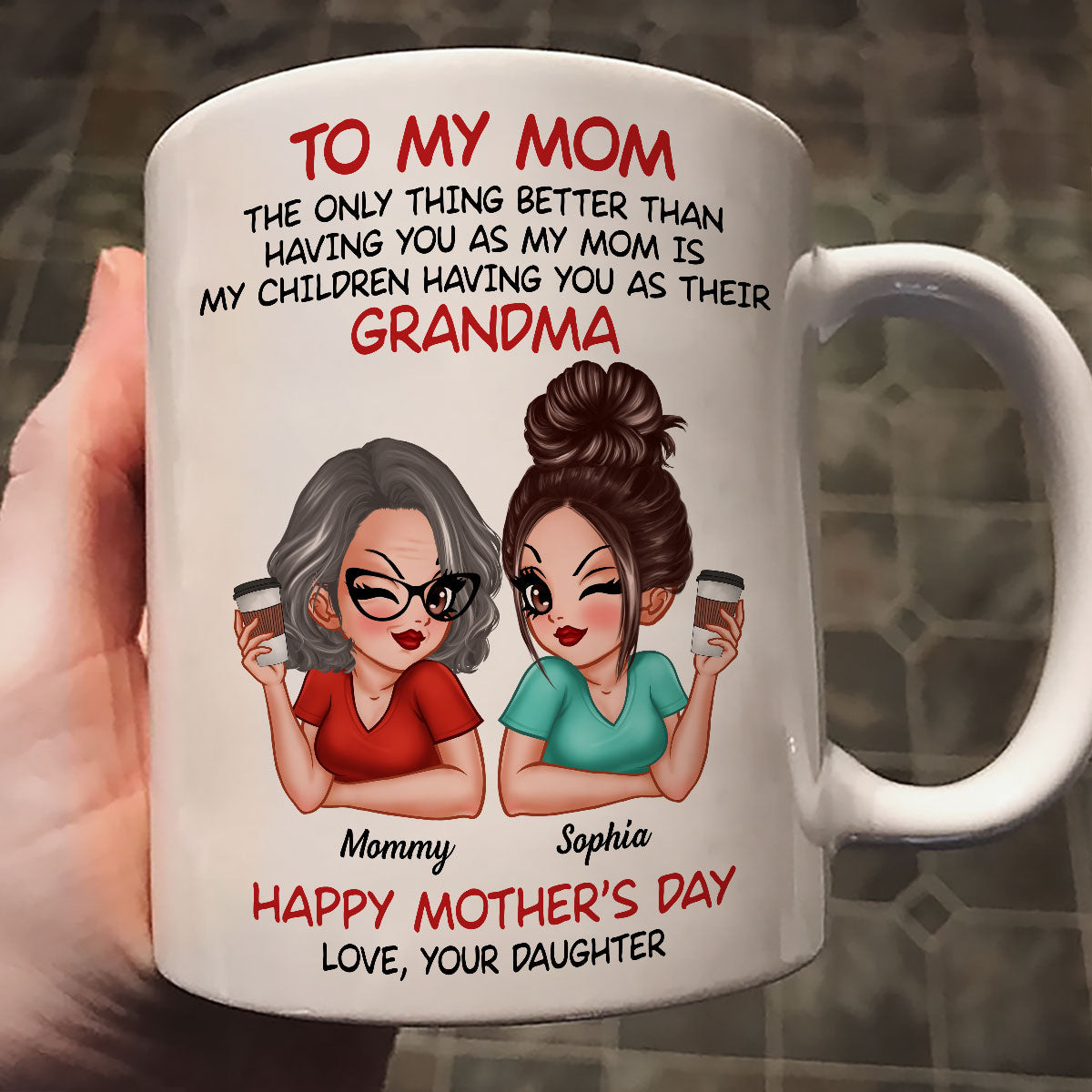 To My Mom The Only Thing Better Than Having You As My Mom Personalized Mug