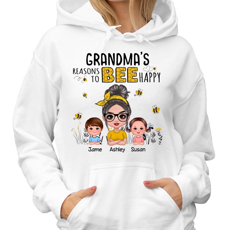 Reasons Bee Doll Grandma & Grandkids Personalized Shirt - Gift For Grandma