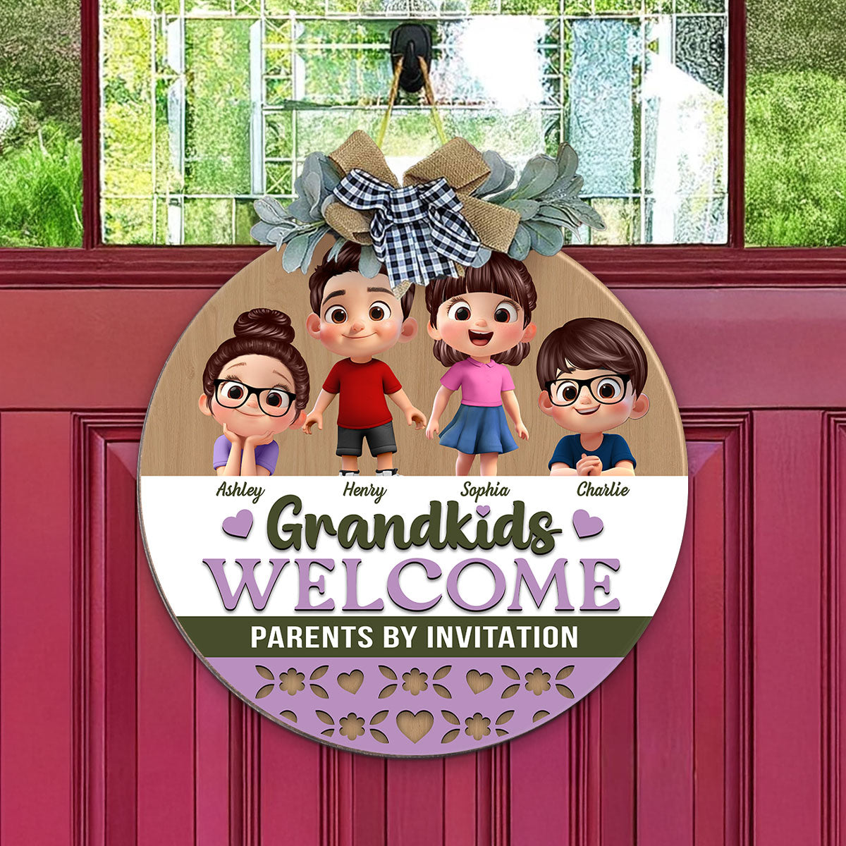 Grandkids Welcome Parents by Invitation Personalized Fall Decor for Grandparents House