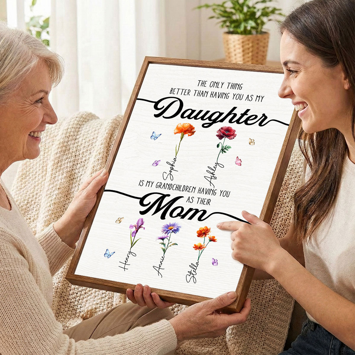 The Only Thing Better Than Having You As My Daughter Birth Month Flowers - Personalized Poster - Mother's Day Gift For Daughter