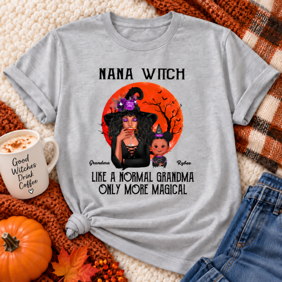Grandma Witch Like Normal Grandma More Magical Halloween Personalized Shirt