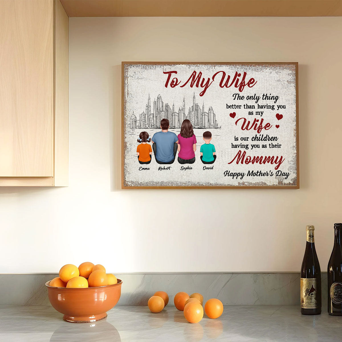 Having You As Their Mommy Personalized Poster
