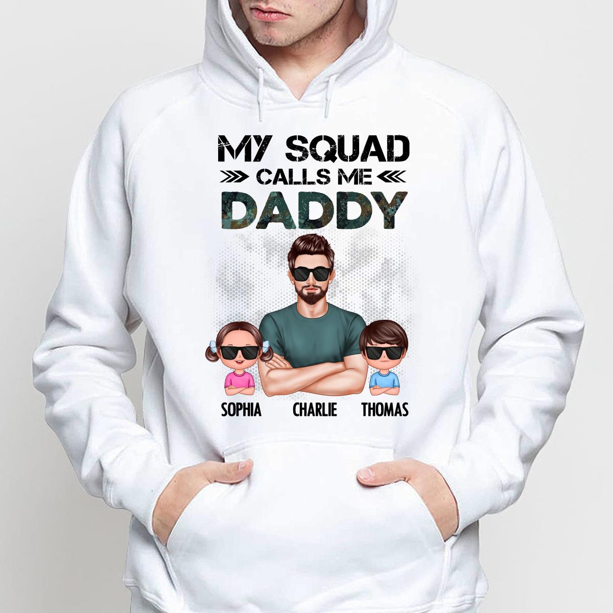 My Squad Calls Me Dad Grandpa Cool Man & Doll Kids Personalized Shirt