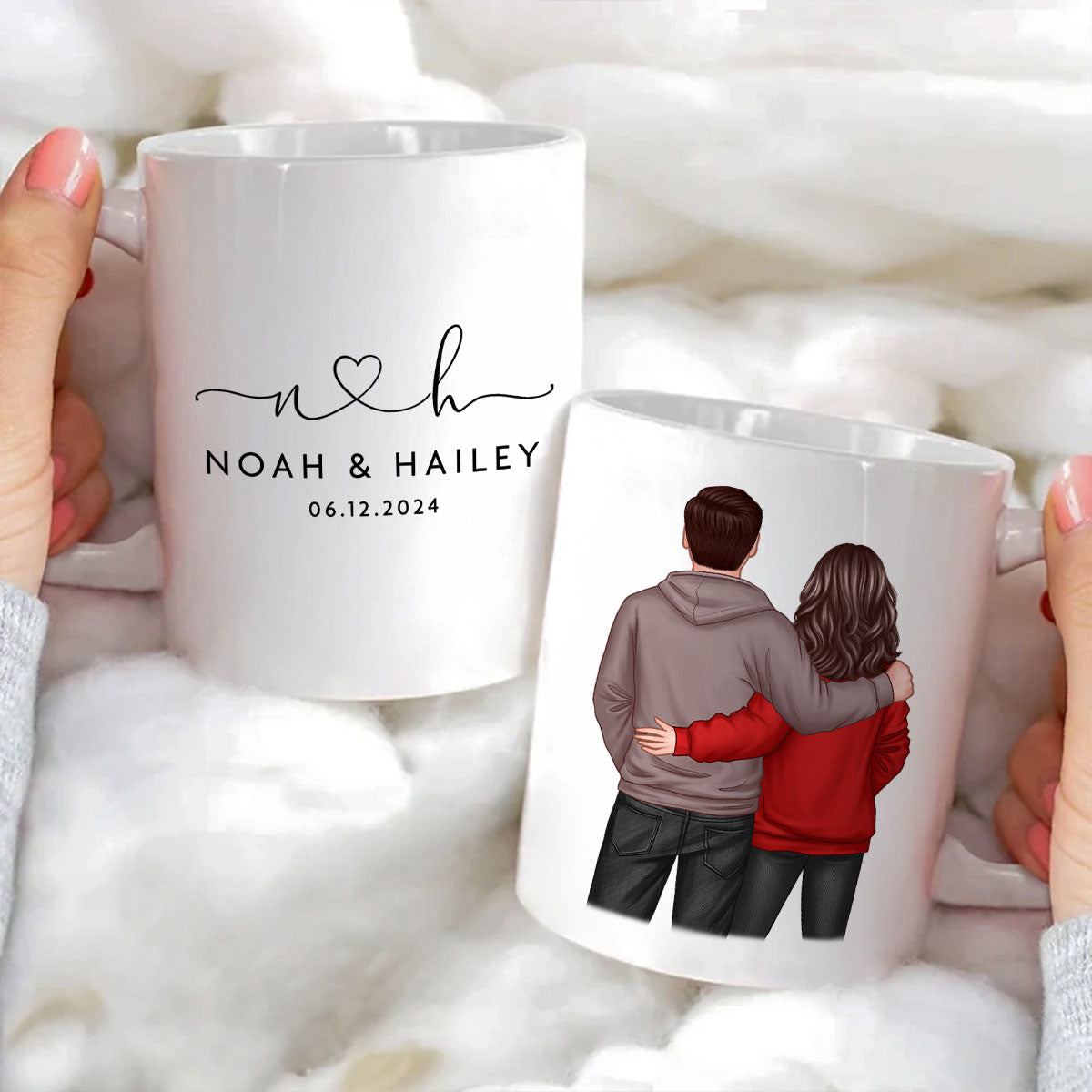 Personalized Mr & Mrs Coffee Mugs, Husband and Wife Mr and Mrs Mug, Anniversary Gift for him, Gift for her