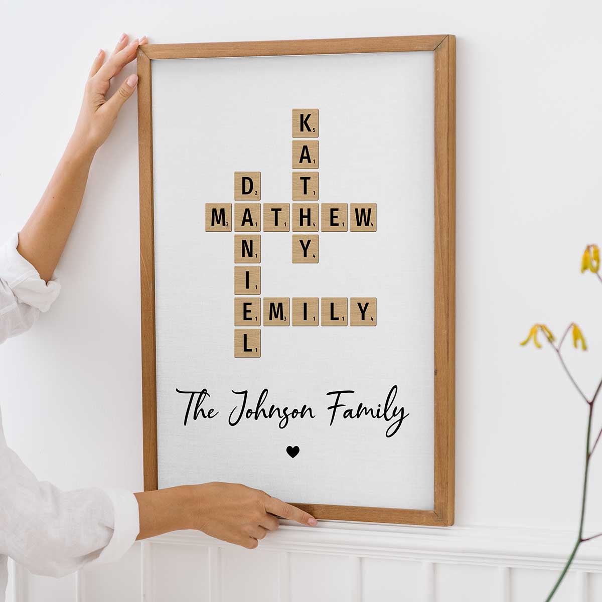 [FREE DELIVERY - Limited Time Offer] Unique Family Home Decor Make Your Own Crossword Puzzle Personalized Poster