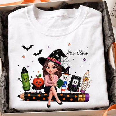 Teacher Life Halloween School Supplies - Personalized Shirt - Halloween Costume For Teachers