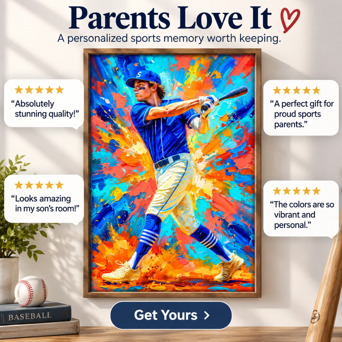 Modern Sport Photos Insert - Personalized Poster - Gift For Boy, Girl