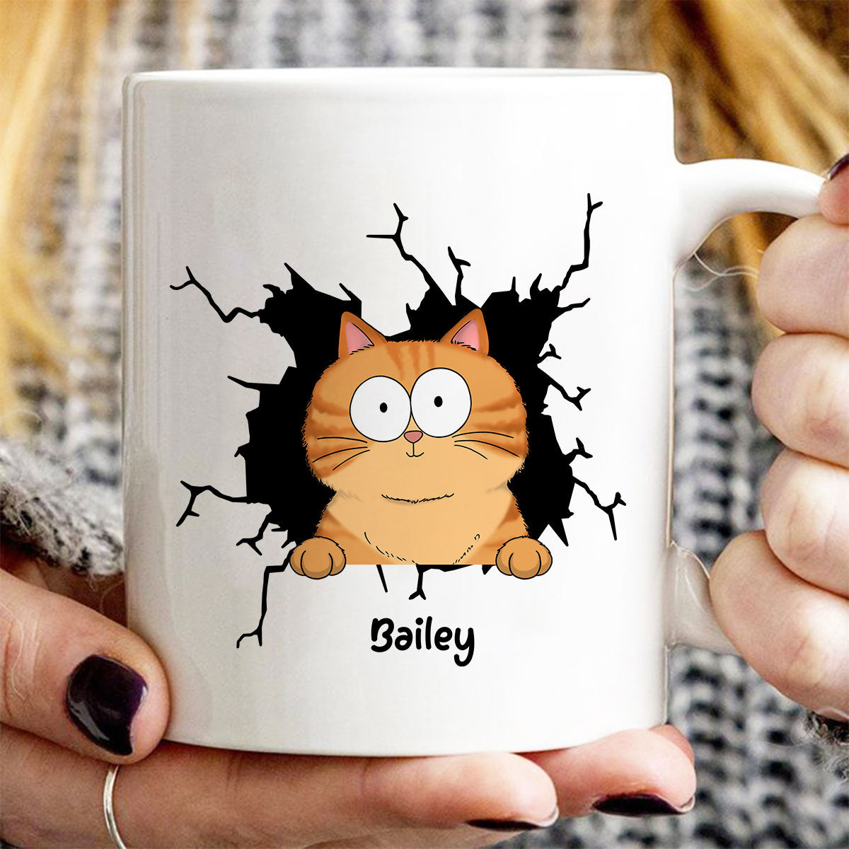 Funny Cat Personalized Mug, Gift For Cat Mom, Cat Dad, Cat Lover