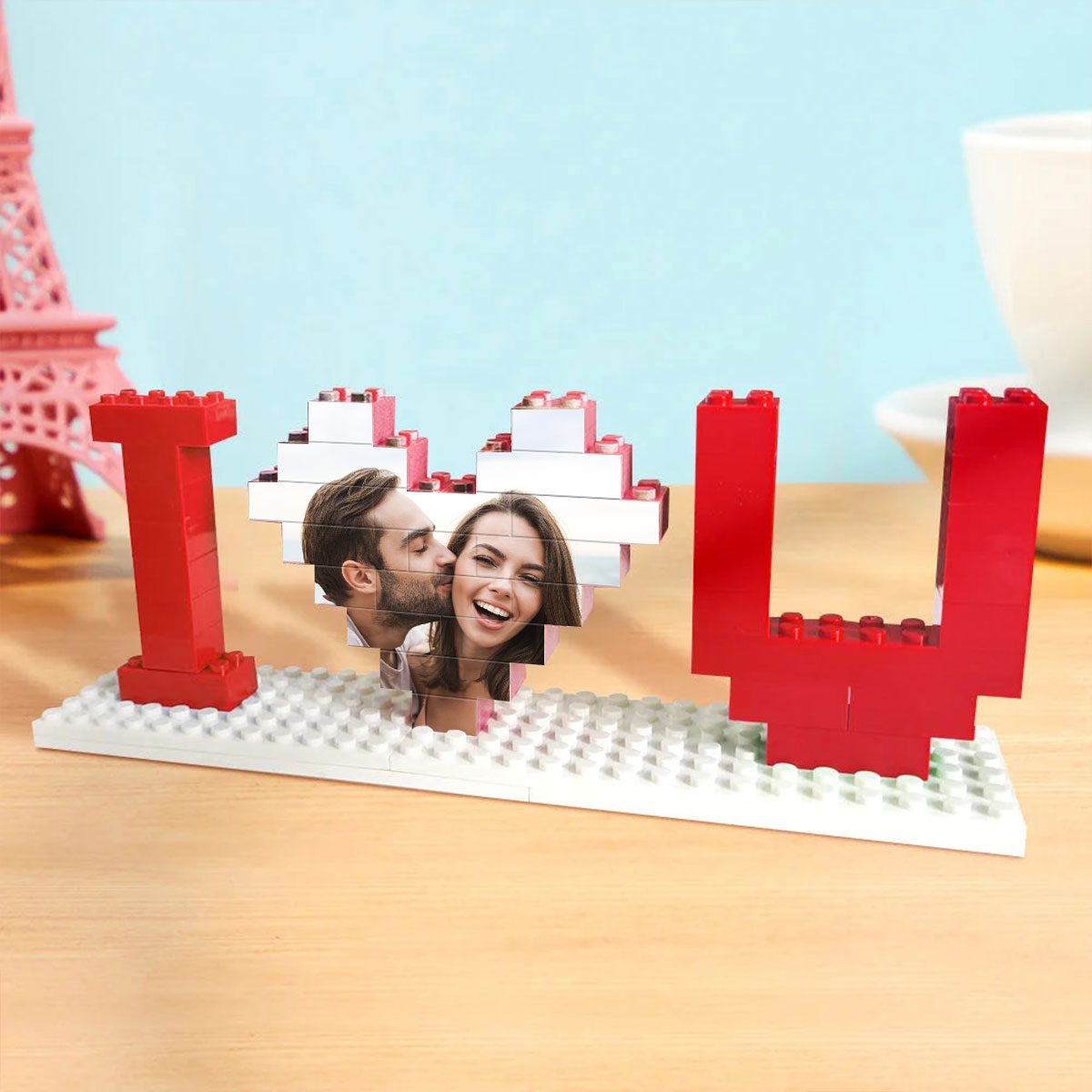 Personalized Building Blocks Puzzle, Custom Photo Puzzle, I Love You Block Puzzle, Gift for Him, Gift for Her