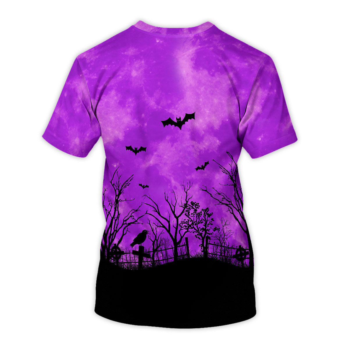 Cat Mom Halloween Moon Light Bat Tree Witchy Theme Personalized Shirt, Purrfect Costume for Cat Lover