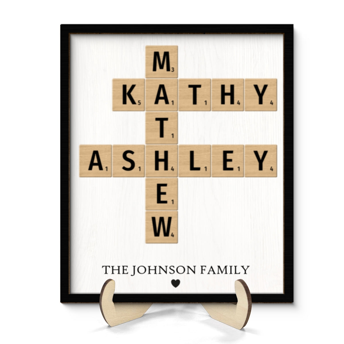 Unique Home Decor Gift For Family Friends Make Your Own Crossword Personalized 2-Layer Wooden Plaque