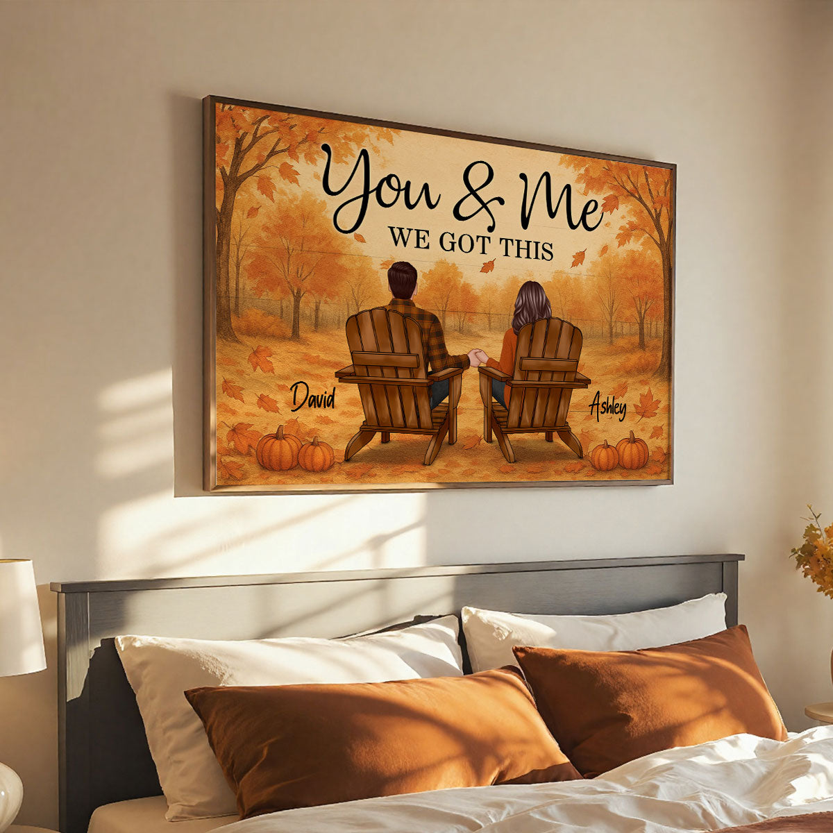 Fall Season Couple Eternal Love Personalized Poster