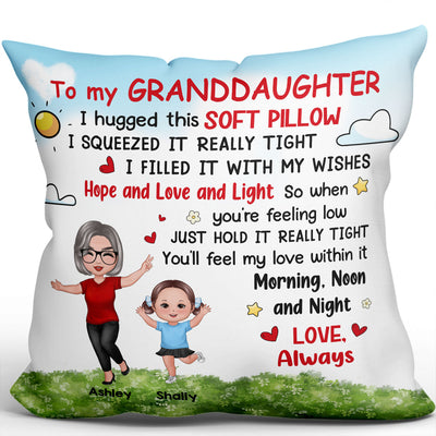 Happy Doll Grandma Grandkid To My Granddaughter Grandson Gift For GrandchildrenPersonalized Pillow