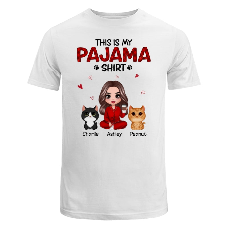 This Is My Pajama Shirt Doll Woman And Watercolor Cute Cats Personalized Shirt