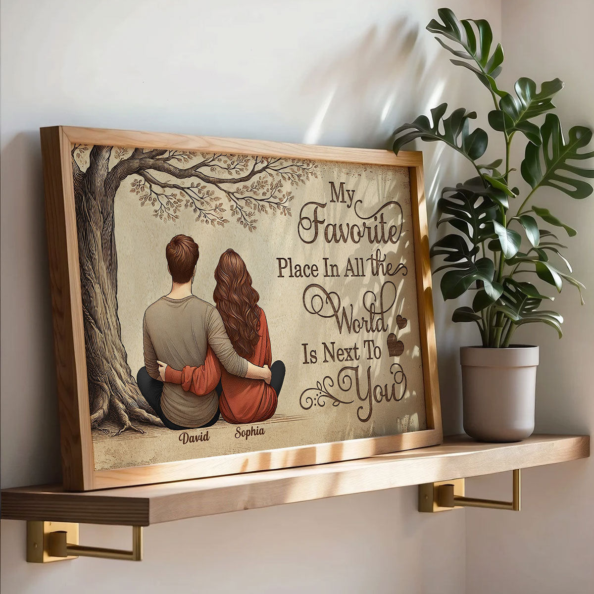 Personalized Vintage Couple Next To You Poster,  Gift, Anniversary Gift for Couples