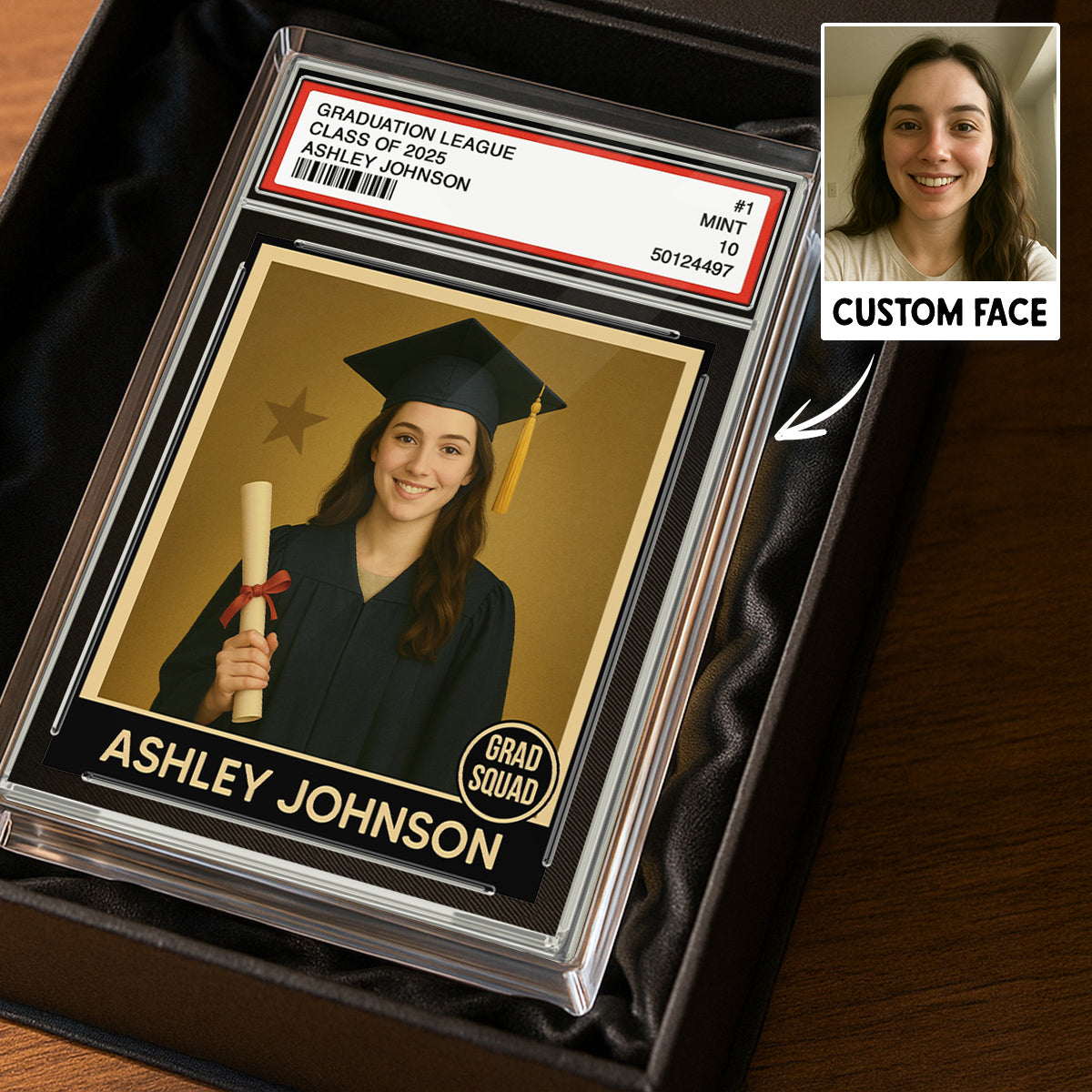 Graduation Gift Graduate Trading Card Style Personalized Acrylic Block Plaque, Unique Keepsake, Graduation Gift
