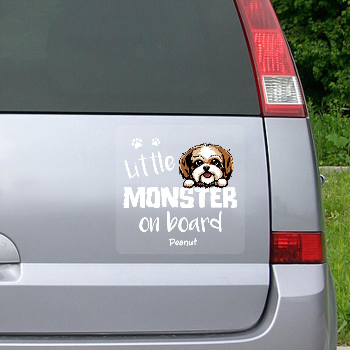 Little Monsters On Board Dog Cat Lover Personalized Car Decal