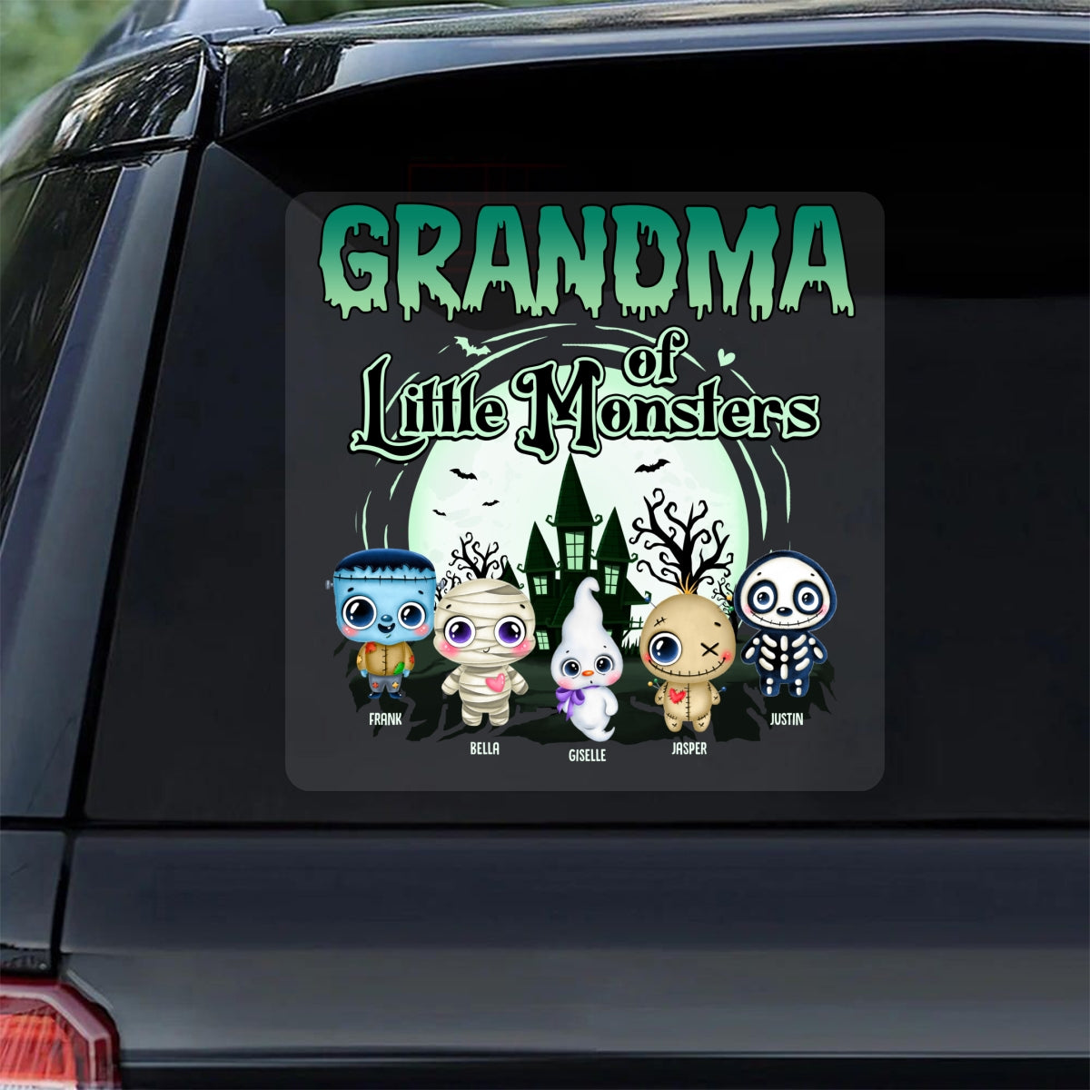 Grandma Of These Little Monsters Personalized Decal, Halloween Decor