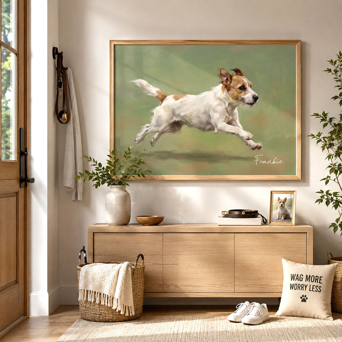 Dog with Zoomies From Your Pet Photo - Personalized Poster - Unique Pet Art Decor Gift For Dog Lover